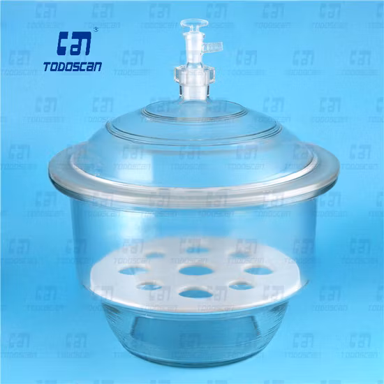 Lab Glassware Laboratory Clear Desiccator with Porcelain Plate