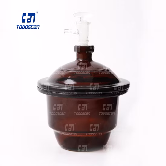 Lab Glassware Laboratory Clear Desiccator with Porcelain Plate