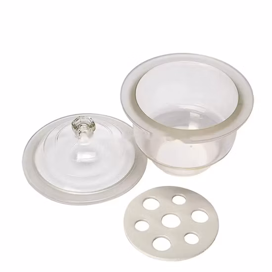 Лабораторная посуда из янтарного стекла, вакуумный эксикатор с фарфоровой пластиной