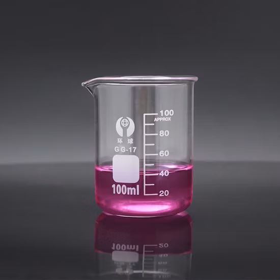 Стеклянный стакан со шкалой для лабораторного использования